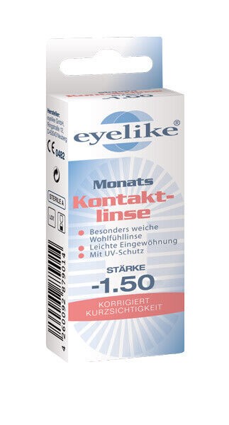 Eyelike Kontaktlinse Monatslinse Stärke -1,50
